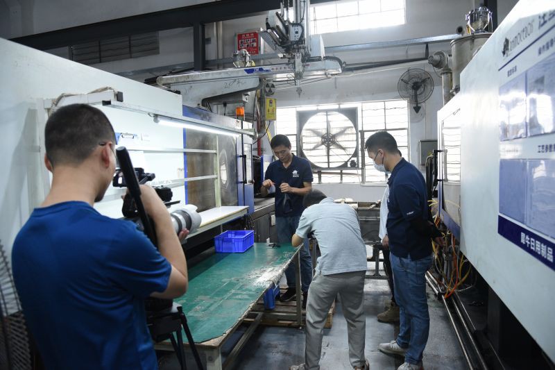 CCTV reporters took details of the factory