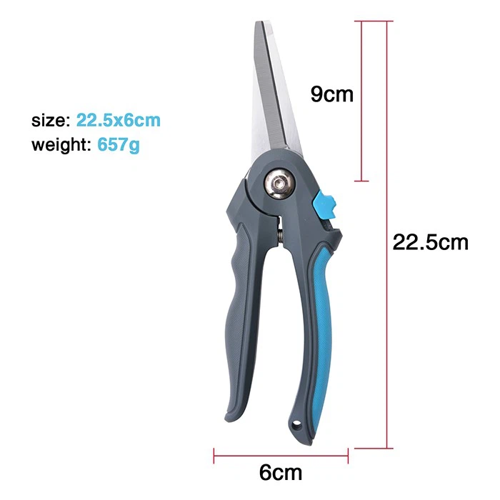 Stainless garden bypass pruners shears